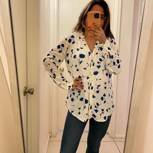 BANANA REPUBLIC LONG SLEEVE FLORAL SHIRT
